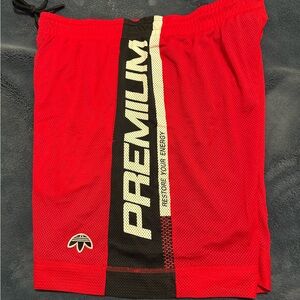 adidas Red and Black Men's Athletic Shorts